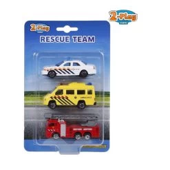 No Brand 2-Play Reddingsteam Voertuigen - 3 Stuks