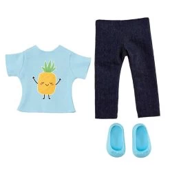 Poppenkleding Ananas T-shirt En Jeans -Speelgoed Winkel 1987018 41d3c4c5