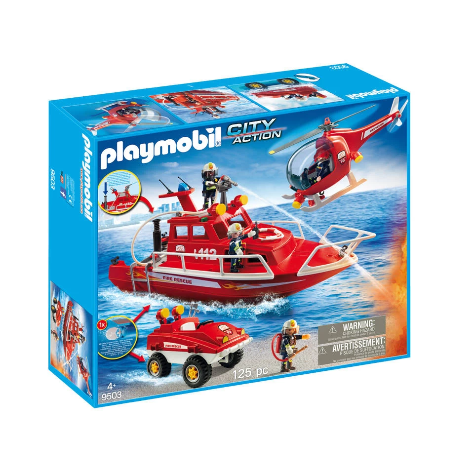 Playmobil City Action Brandweerset Met Onderwatermotor 9503 4 Playmobil City Action Brandweerset Met Onderwatermotor 9503 - Afbeelding 2