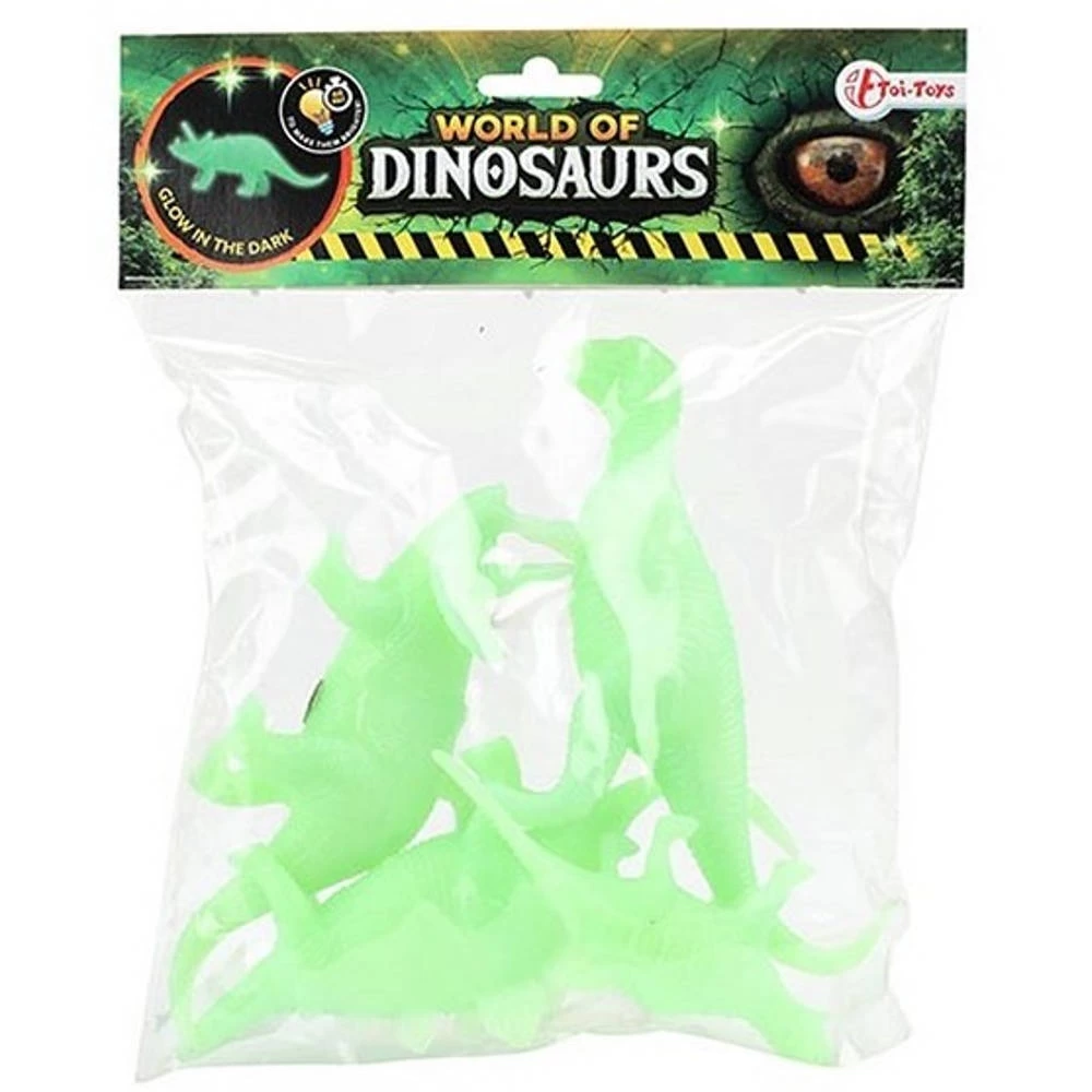No Brand Dino's Glow In The Dark Set 4-delig 3 No Brand Dino's Glow In The Dark Set 4-delig