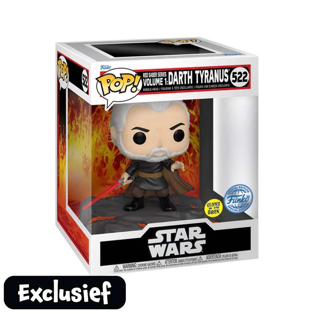 Funko Pop! Figuur Star Wars Red Saber Series Darth Tyranus 3 Funko Pop! Figuur Star Wars Red Saber Series Darth Tyranus