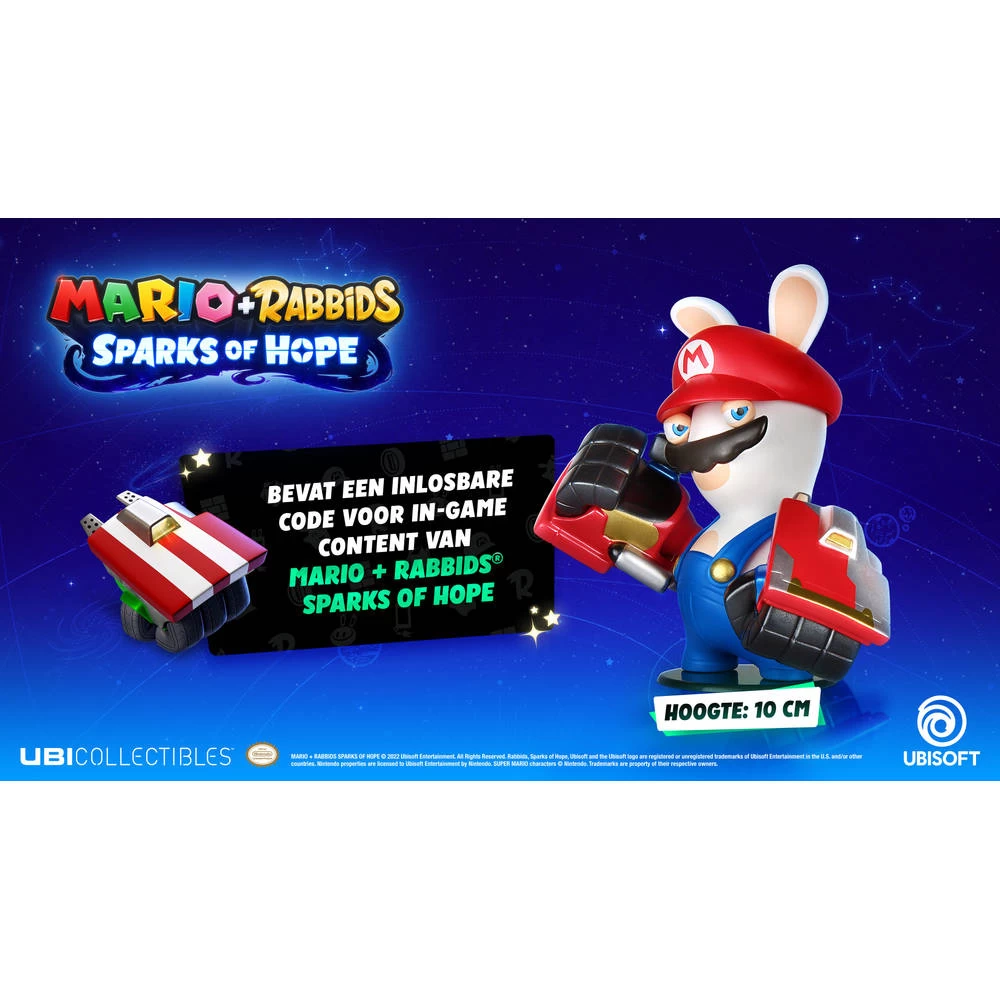 No Brand Mario + Rabbids Sparks Of Hope Rabbid-Mario Figuur 4 No Brand Mario + Rabbids Sparks Of Hope Rabbid-Mario Figuur - Afbeelding 2
