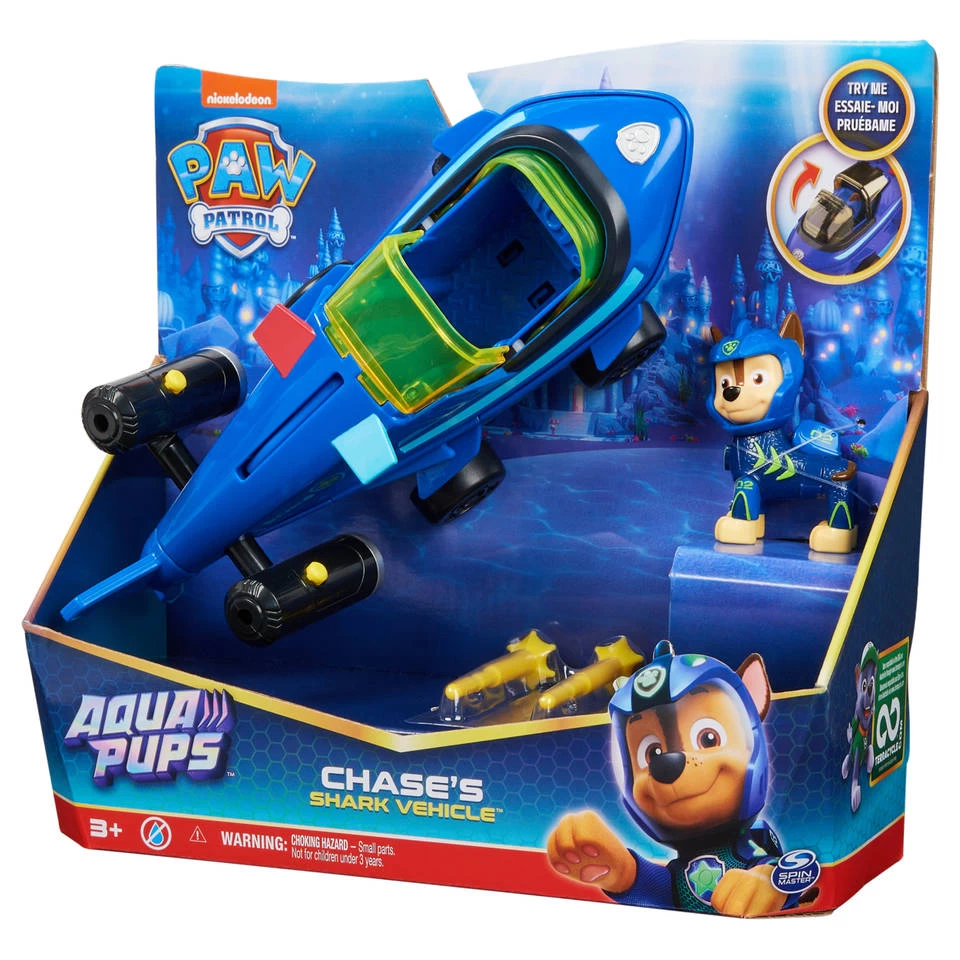 SPIN MASTER PAW Patrol Aqua Pups Transformerend Shark Voertuig Deluxe Met Chase 6 SPIN MASTER PAW Patrol Aqua Pups Transformerend Shark Voertuig Deluxe Met Chase - Afbeelding 4