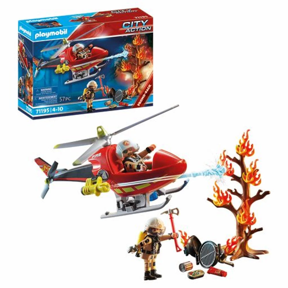 PLAYMOBIL Brandbestrijding Helikopter 71195 3 PLAYMOBIL Brandbestrijding Helikopter 71195