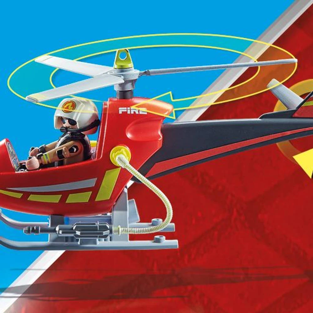 PLAYMOBIL Brandbestrijding Helikopter 71195 7 PLAYMOBIL Brandbestrijding Helikopter 71195 - Afbeelding 5