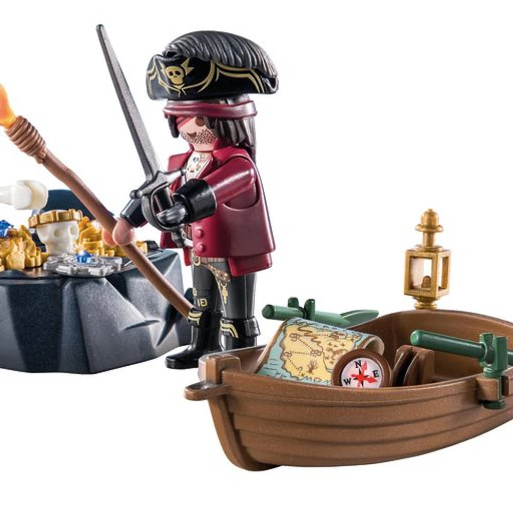 PLAYMOBIL Pirates Starterpack Piraat Met Roeiboot 71254 6 PLAYMOBIL Pirates Starterpack Piraat Met Roeiboot 71254 - Afbeelding 4