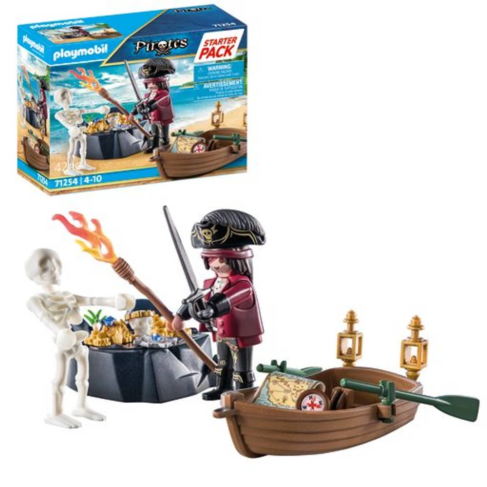 PLAYMOBIL Pirates Starterpack Piraat Met Roeiboot 71254 3 PLAYMOBIL Pirates Starterpack Piraat Met Roeiboot 71254