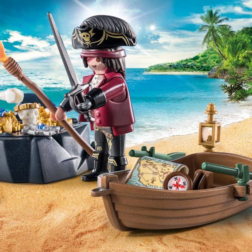 PLAYMOBIL Pirates Starterpack Piraat Met Roeiboot 71254 8 PLAYMOBIL Pirates Starterpack Piraat Met Roeiboot 71254 - Afbeelding 6
