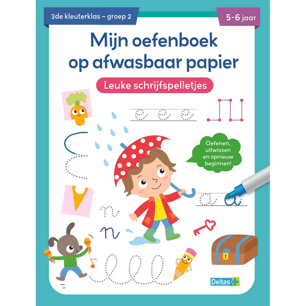 No Brand Mijn Oefenboek Op Afwasbaar Papier Leuke Schrijfspelletjes - 5 Tot 6 Jaar 3 No Brand Mijn Oefenboek Op Afwasbaar Papier Leuke Schrijfspelletjes - 5 Tot 6 Jaar