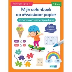 No Brand Mijn Oefenboek Op Afwasbaar Papier De Tafels Van Vermenigvuldiging - 7 Tot 8 Jaar