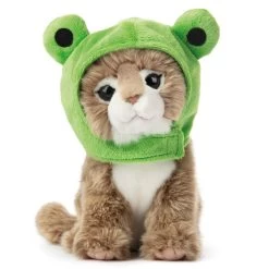 No Brand Studio Pets Prince Knuffelkat Met Kikkermutsje - 23 Cm